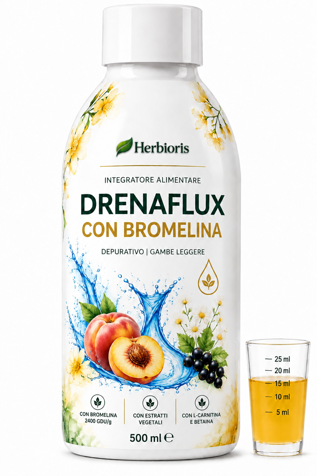 Drenaflux a Bromelina – Depurativo Gambe Leggere